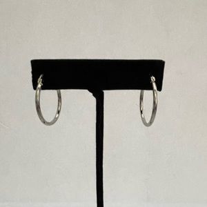 925 Sterling Silver, 1” Hoop Earrings